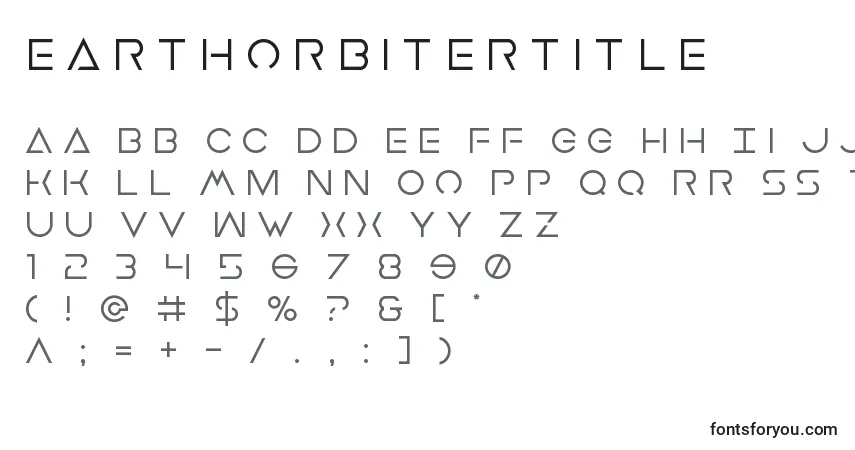 Earthorbitertitleフォント–アルファベット、数字、特殊文字