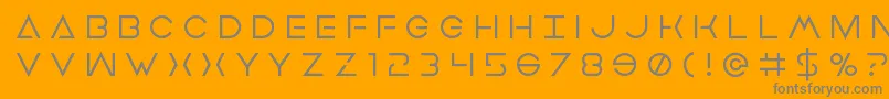 フォントEarthorbitertitle – オレンジの背景に灰色の文字