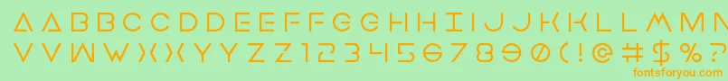 Earthorbitertitle Font – Orange Fonts on Green Background