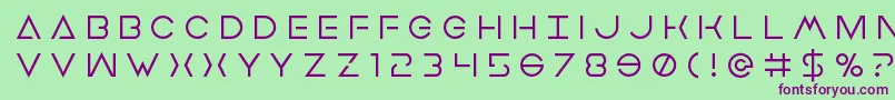 フォントEarthorbitertitle – 緑の背景に紫のフォント