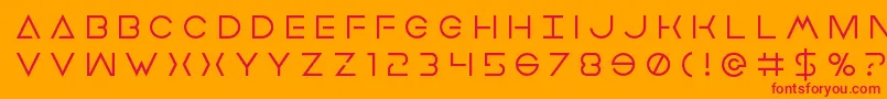 Earthorbitertitle Font – Red Fonts on Orange Background