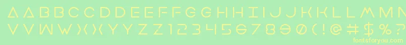 Earthorbitertitle Font – Yellow Fonts on Green Background