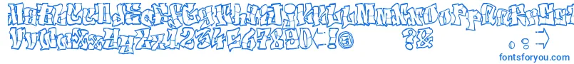Czcionka ElfontTag – niebieskie czcionki