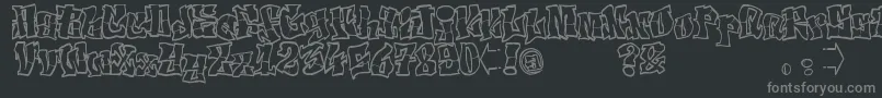 ElfontTag Font – Gray Fonts on Black Background