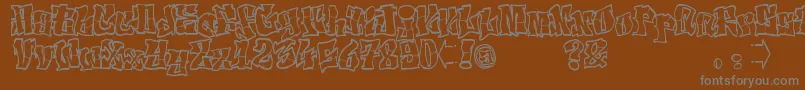 ElfontTag Font – Gray Fonts on Brown Background