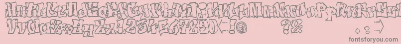 ElfontTag Font – Gray Fonts on Pink Background