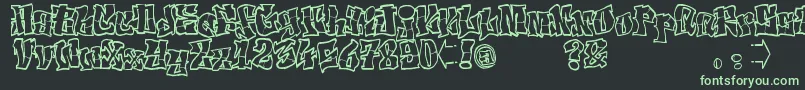 ElfontTag Font – Green Fonts on Black Background
