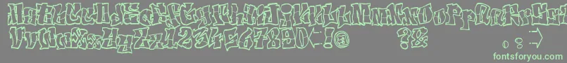 ElfontTag Font – Green Fonts on Gray Background