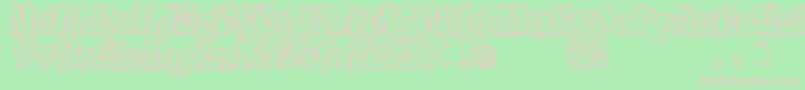 ElfontTag Font – Pink Fonts on Green Background