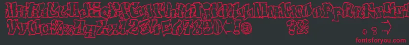ElfontTag Font – Red Fonts on Black Background