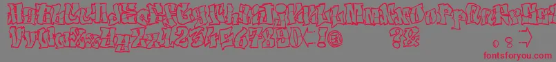 ElfontTag Font – Red Fonts on Gray Background