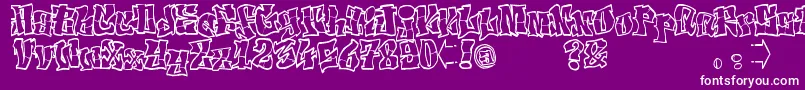 fuente ElfontTag – Fuentes Blancas Sobre Fondo Morado