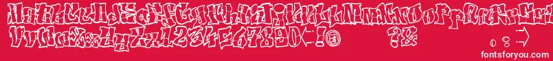 ElfontTag Font – White Fonts on Red Background