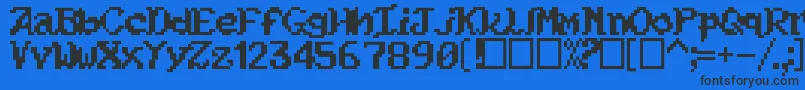 Kouryuu Font – Black Fonts on Blue Background
