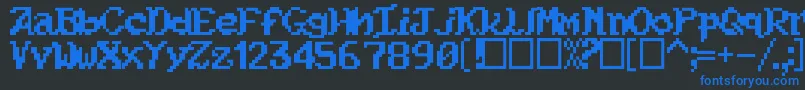 Kouryuu Font – Blue Fonts on Black Background