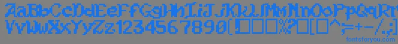 Kouryuu Font – Blue Fonts on Gray Background