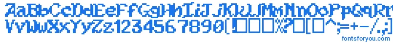 Шрифт Kouryuu – синие шрифты на белом фоне