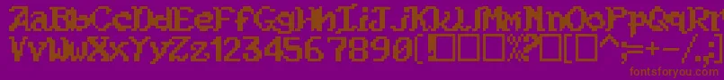 Шрифт Kouryuu – коричневые шрифты на фиолетовом фоне