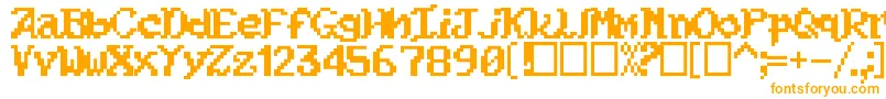 Kouryuu-fontti – oranssit fontit valkoisella taustalla
