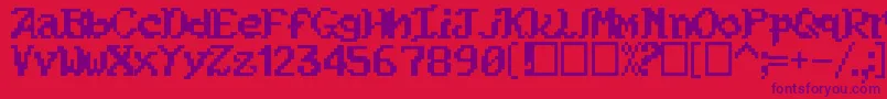 Kouryuu-Schriftart – Violette Schriften auf rotem Hintergrund