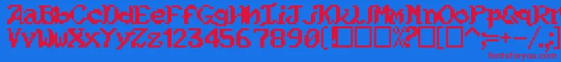Шрифт Kouryuu – красные шрифты на синем фоне