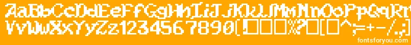 Kouryuu Font – White Fonts on Orange Background