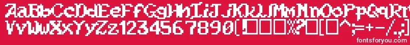 Шрифт Kouryuu – белые шрифты на красном фоне