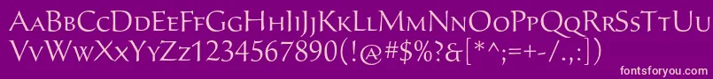 SavaproLight Font – Pink Fonts on Purple Background