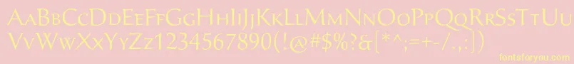 SavaproLight Font – Yellow Fonts on Pink Background