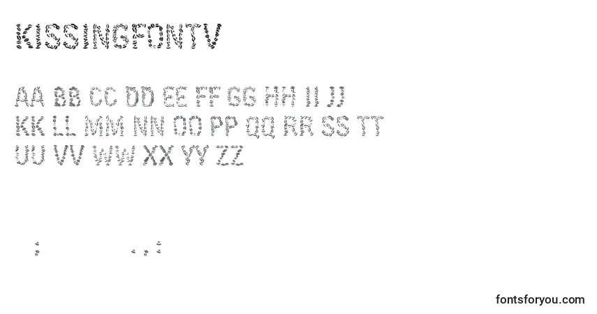 Шрифт KissingfontV6 – алфавит, цифры, специальные символы