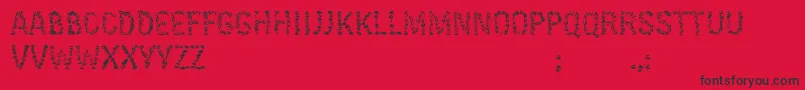 KissingfontV6 Font – Black Fonts on Red Background