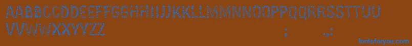 KissingfontV6 Font – Blue Fonts on Brown Background
