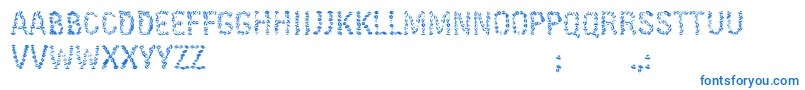 KissingfontV6 Font – Blue Fonts on White Background