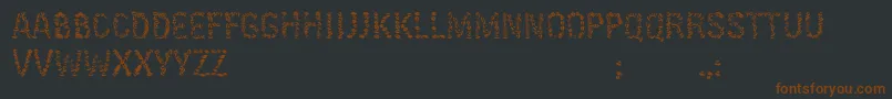 Шрифт KissingfontV6 – коричневые шрифты на чёрном фоне