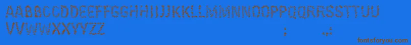 KissingfontV6 Font – Brown Fonts on Blue Background