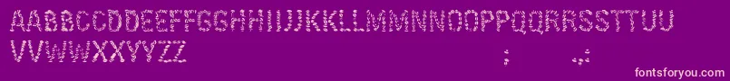 KissingfontV6 Font – Pink Fonts on Purple Background