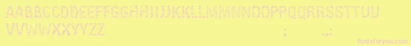 KissingfontV6 Font – Pink Fonts on Yellow Background