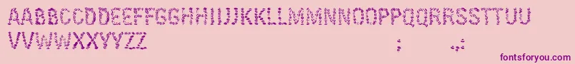 KissingfontV6 Font – Purple Fonts on Pink Background