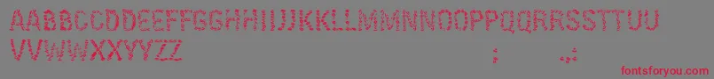 KissingfontV6 Font – Red Fonts on Gray Background