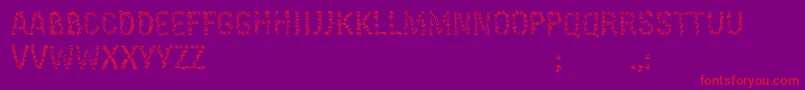 KissingfontV6 Font – Red Fonts on Purple Background