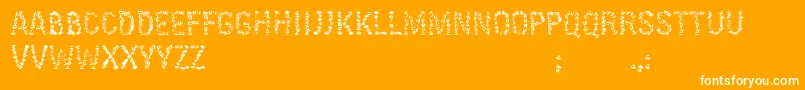 KissingfontV6 Font – White Fonts on Orange Background