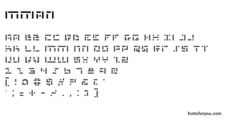 A fonte Mman – alfabeto, números, caracteres especiais
