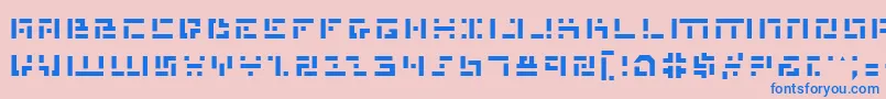 フォントMman – ピンクの背景に青い文字