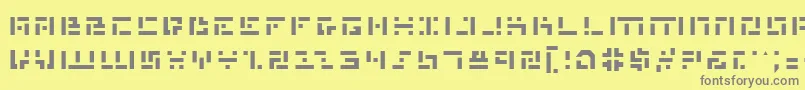 フォントMman – 黄色の背景に灰色の文字