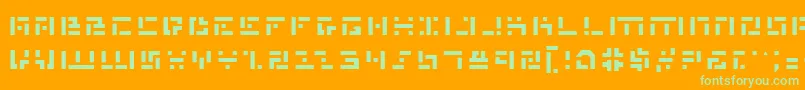 Mman Font – Green Fonts on Orange Background