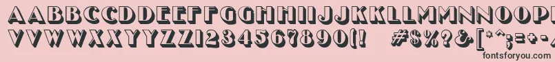 Unclebobmf ffy-Schriftart – Schwarze Schriften auf rosa Hintergrund