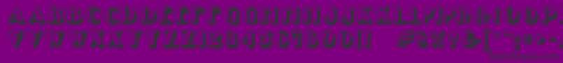 Шрифт Unclebobmf ffy – чёрные шрифты на фиолетовом фоне