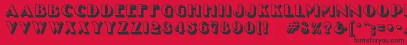 Unclebobmf ffy Font – Black Fonts on Red Background