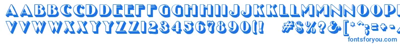 Unclebobmf ffy Font – Blue Fonts on White Background