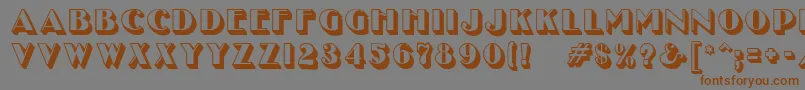 Шрифт Unclebobmf ffy – коричневые шрифты на сером фоне